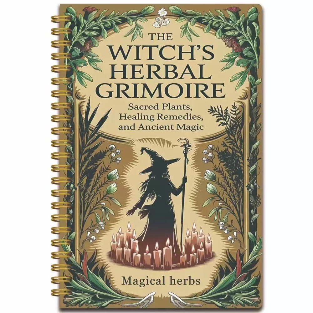 Natural Herbal Wellness - دفتر ملاحظات بتصميم عتيق A5 للعلاجات