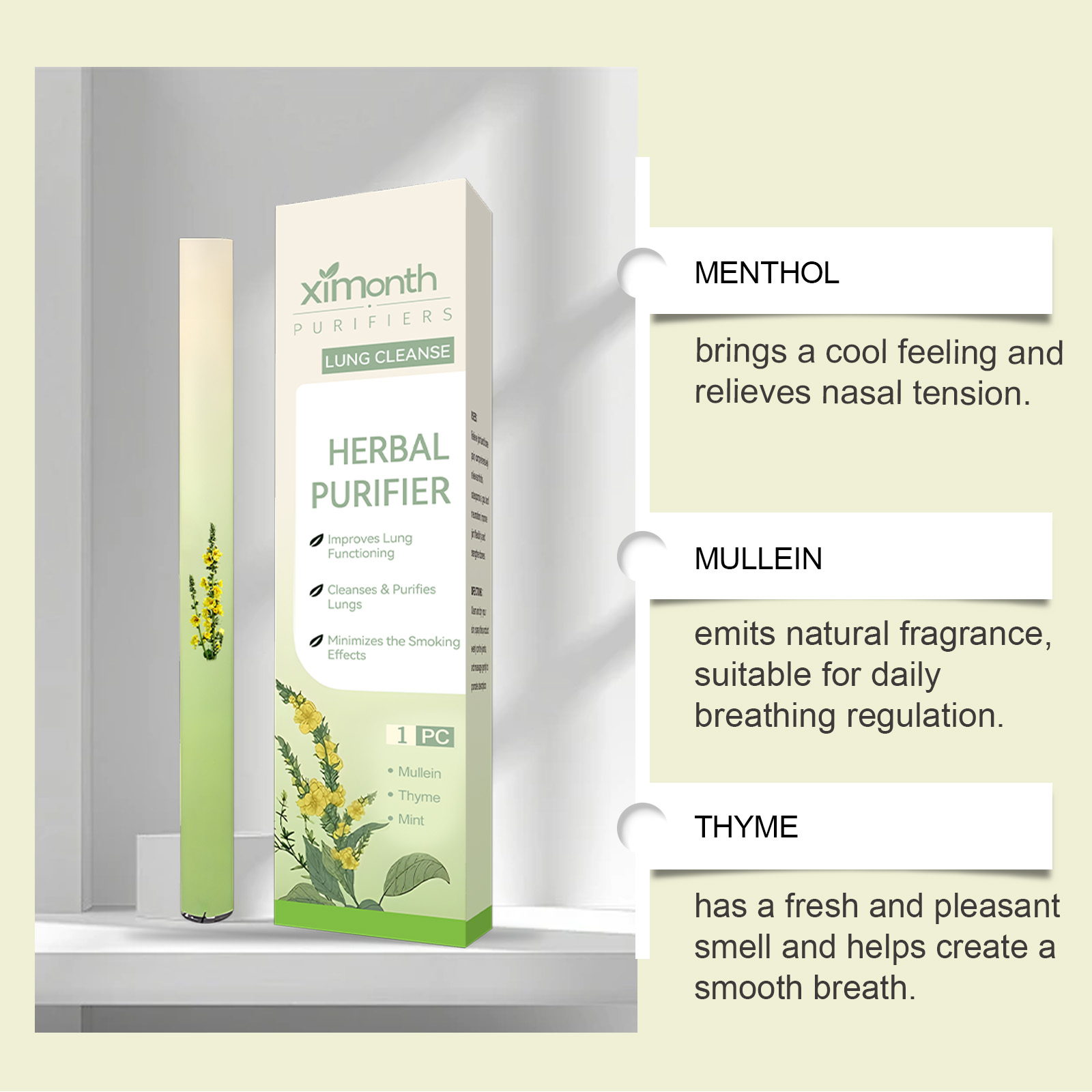 عصا التنفس العشبية الطبيعية، د - مراجعة Natural Herbal Wellness وسعره